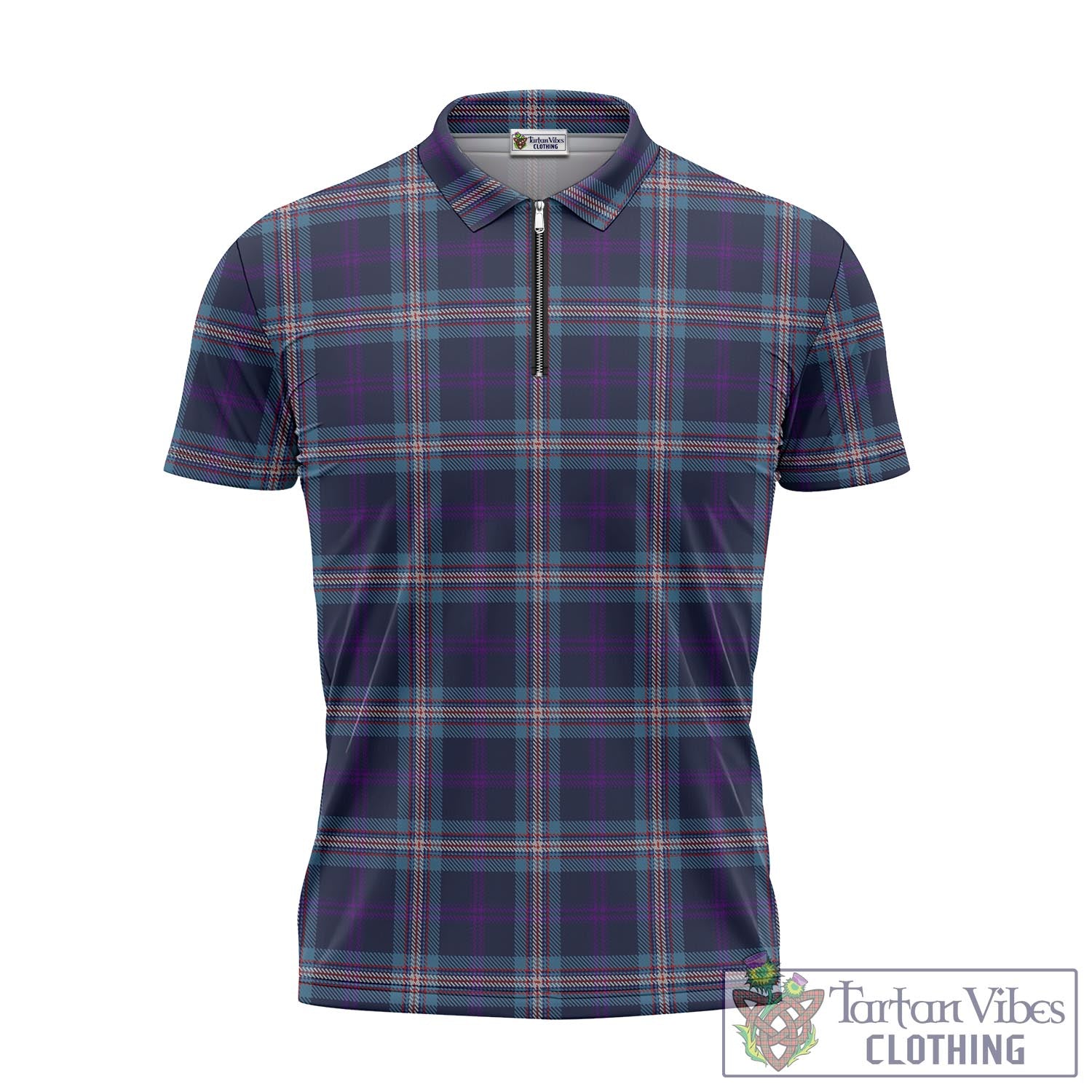 Nevoy Tartan Zipper Polo Shirt - Tartan Vibes Clothing
