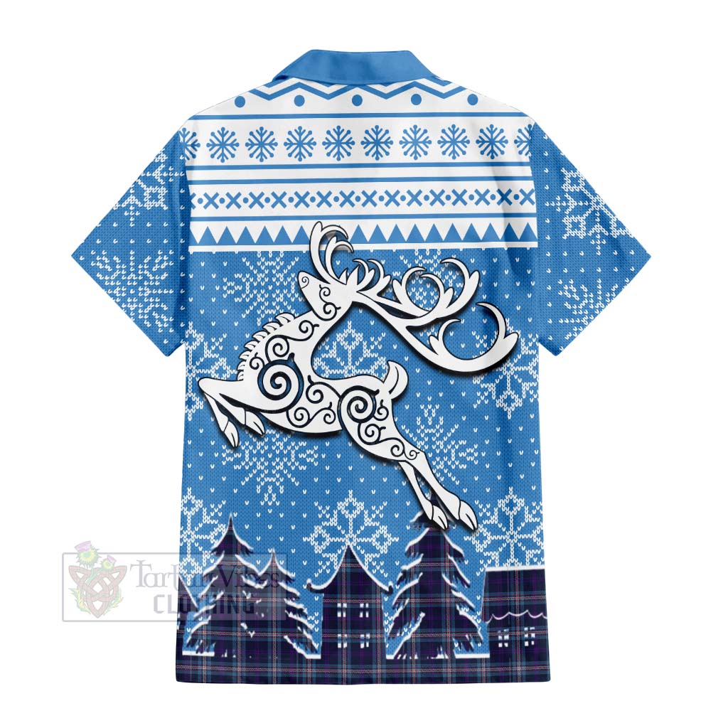 Nevoy Clan Christmas Hawaiian Shirt Celtic Reindeer Style - Tartan Vibes Clothing