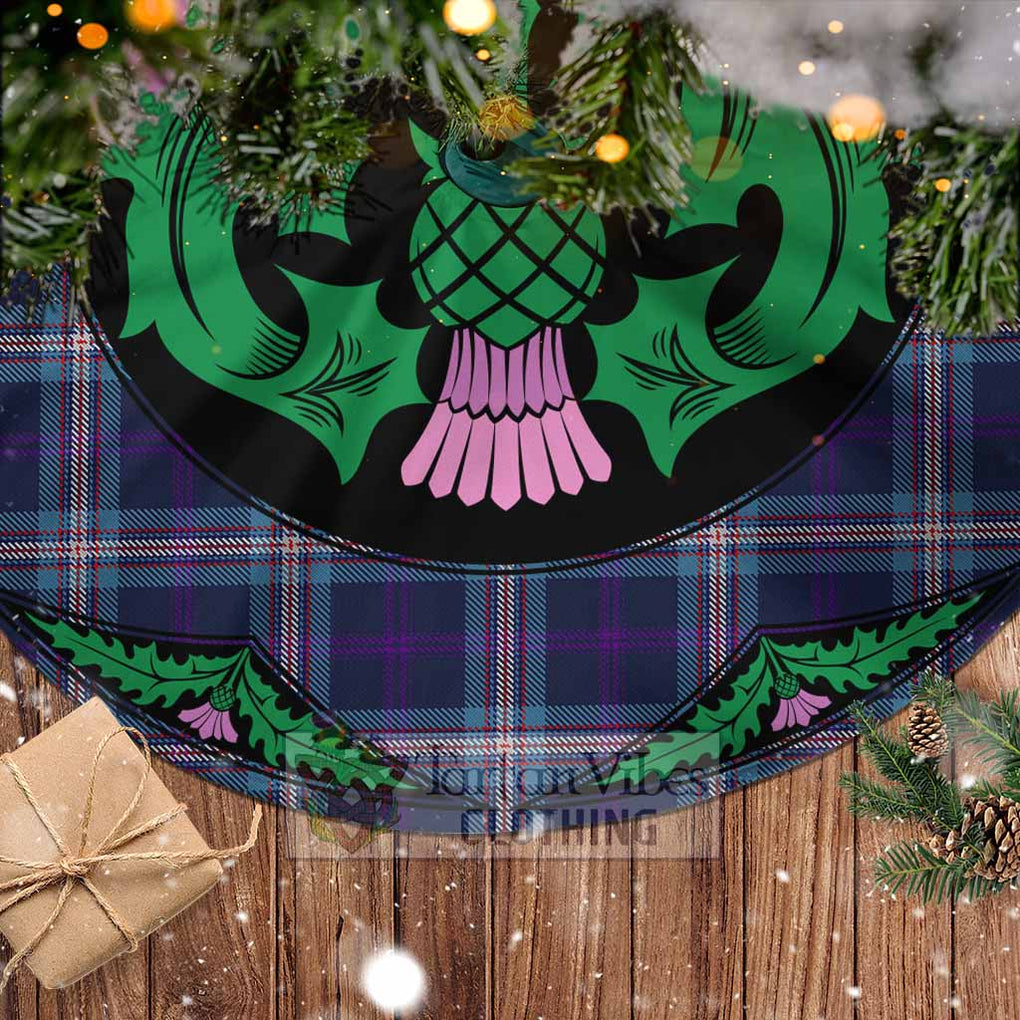 Nevoy Tartan Christmas Tree Skirt Scottish Thistle Style - Tartan Vibes Clothing
