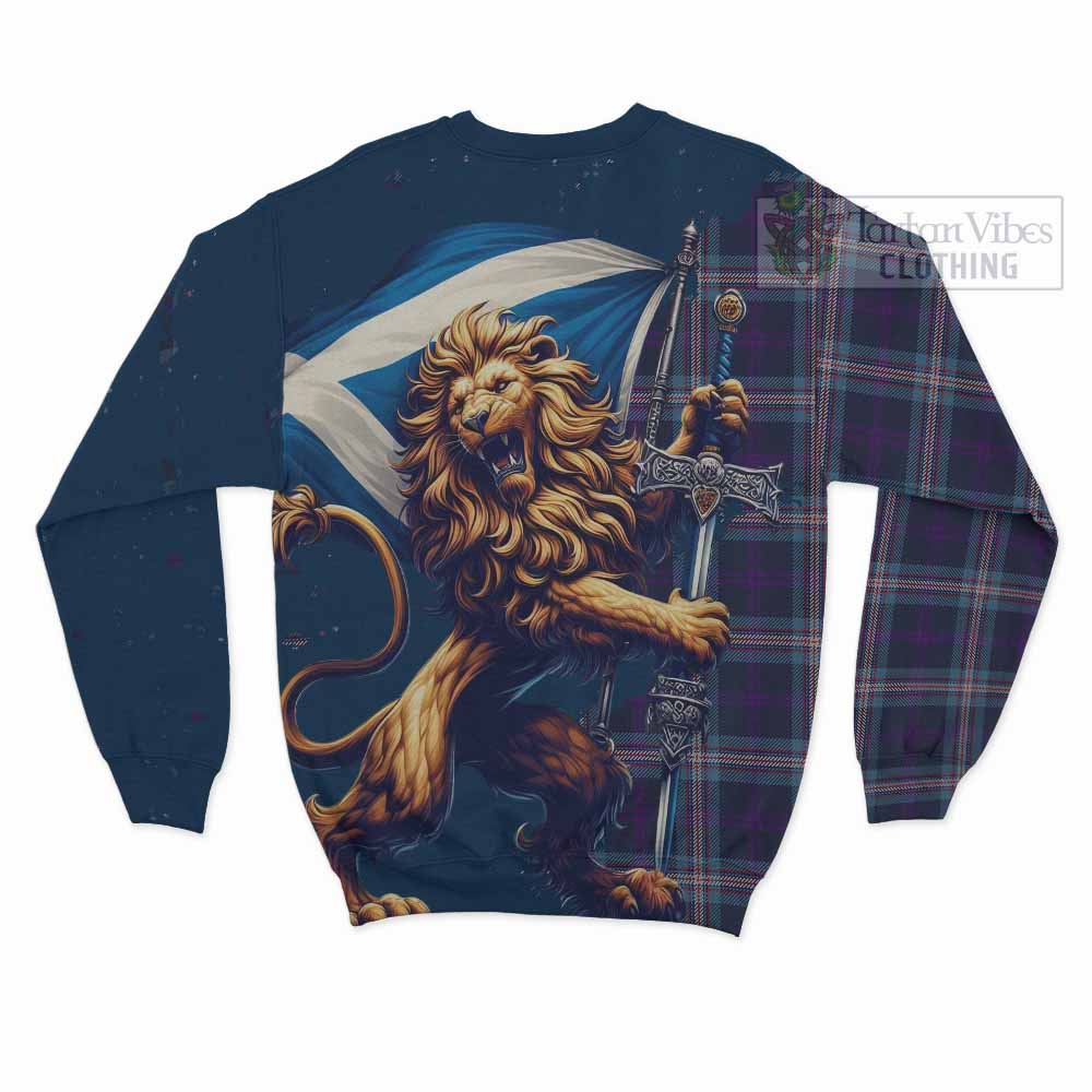 Nevoy Tartan Family Crest Sweatshirt with Scottish Majestic Lion - Tartan Vibes Clothing