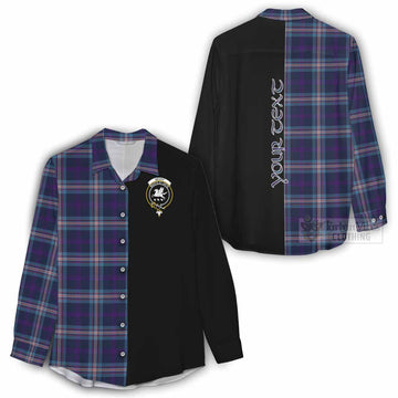 Nevoy Tartan Women's Casual Shirt with Family Crest and Half Of Me Style - Tartan Vibes Clothing