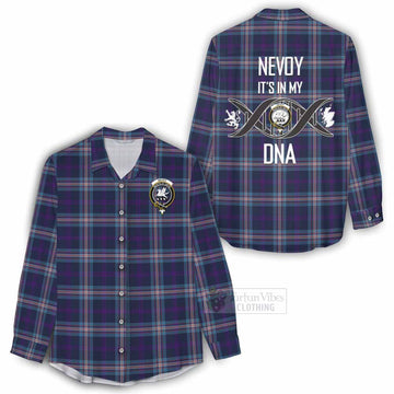 Nevoy Tartan Women's Casual Shirt with Family Crest DNA In Me Style - Tartan Vibes Clothing