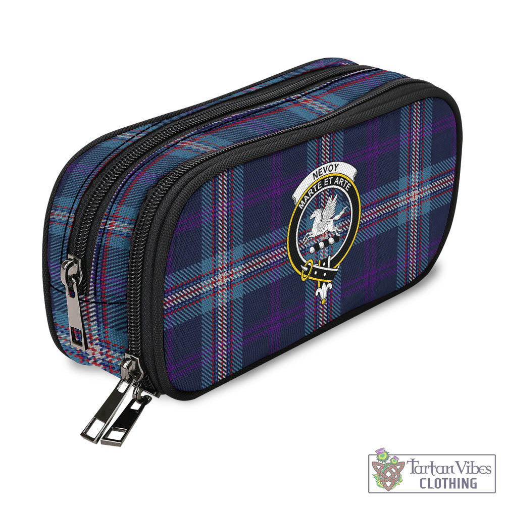 Nevoy Tartan Pen and Pencil Case with Family Crest - Tartan Vibes Clothing