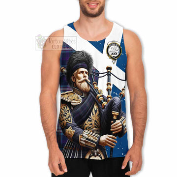 Nevoy Tartan Men's Tank Top with Family Crest Scottish Bagpiper Vibes - Tartan Vibes Clothing