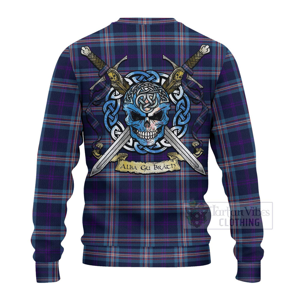 Nevoy Tartan Ugly Sweater with Family Crest Celtic Skull Style - Tartan Vibes Clothing