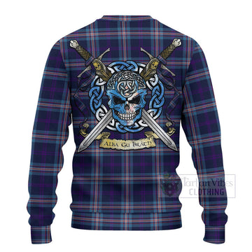 Nevoy Tartan Ugly Sweater with Family Crest Celtic Skull Style - Tartan Vibes Clothing
