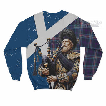 Nevoy Tartan Sweatshirt with Family Crest Scottish Bagpiper Vibes - Tartan Vibes Clothing