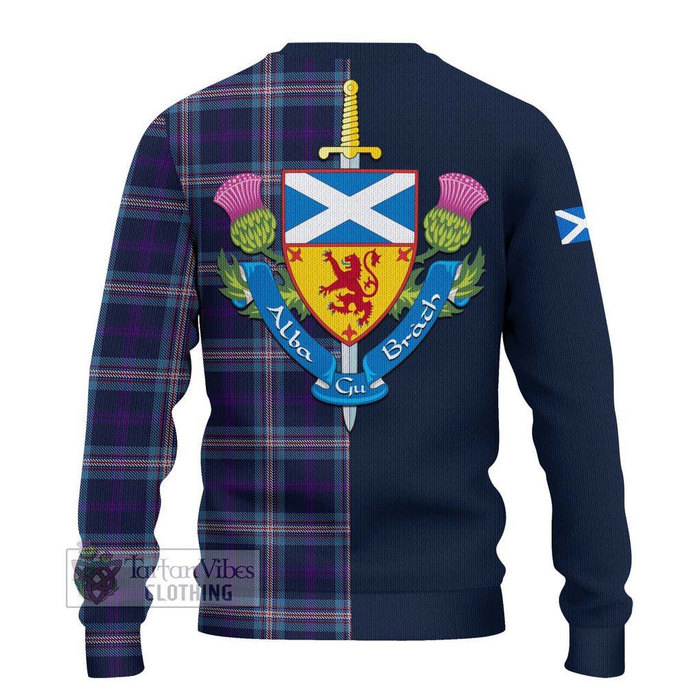Nevoy Tartan Ugly Sweater Alba with Scottish Lion Royal Arm Half Style - Tartan Vibes Clothing