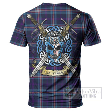 Nevoy Tartan T-Shirt with Family Crest Celtic Skull Style - Tartan Vibes Clothing
