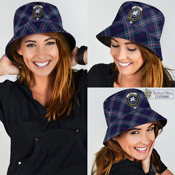 Nevoy Tartan Bucket Hat with Family Crest - Tartan Vibes Clothing