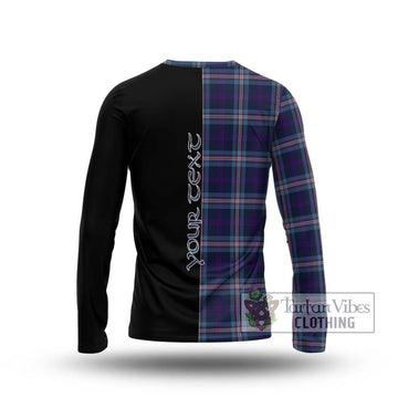 Nevoy Tartan Long Sleeve T-Shirt with Family Crest and Half Of Me Style - Tartan Vibes Clothing