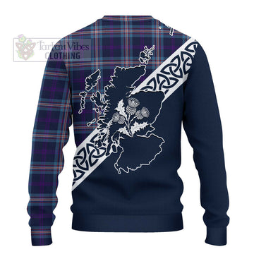 Nevoy Tartan Ugly Sweater Featuring Thistle and Scotland Map - Tartan Vibes Clothing