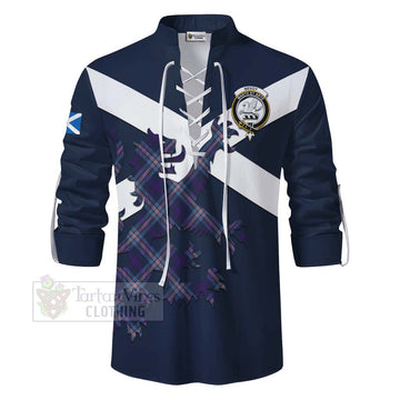 Nevoy Tartan Lion Rampant Ghillie Kilt Shirt Proudly Display Your Heritage with Alba Gu Brath and Clan Name - Tartan Vibes Clothing