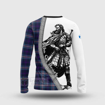 Nevoy Tartan Clan Crest Long Sleeve T-Shirt with Highlander Warrior Celtic Style - Tartan Vibes Clothing