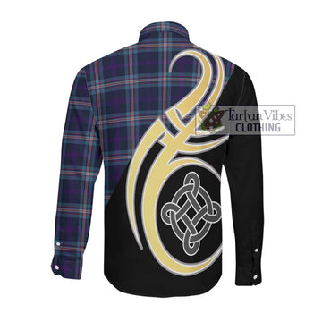 Nevoy Tartan Long Sleeve Button Shirt with Family Crest and Celtic Symbol Style Men's Shirt - Tartan Vibes Clothing
