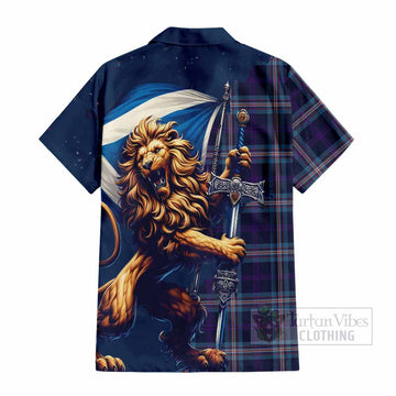 Nevoy Tartan Family Crest Hawaiian Shirt with Scottish Majestic Lion - Tartan Vibes Clothing