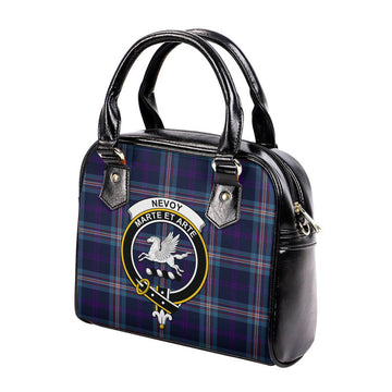 Nevoy Tartan Shoulder Handbags with Family Crest - Tartan Vibes Clothing