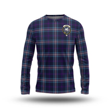 Nevoy Tartan Long Sleeve T-Shirt with Family Crest - Tartan Vibes Clothing