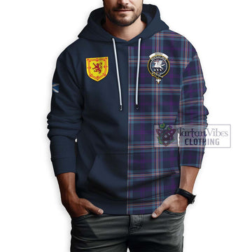 Nevoy Tartan Hoodie Alba with Scottish Lion Royal Arm Half Style - Tartan Vibes Clothing
