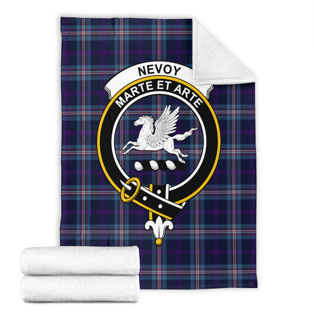 Nevoy Tartan Blanket with Family Crest - Tartan Vibes Clothing