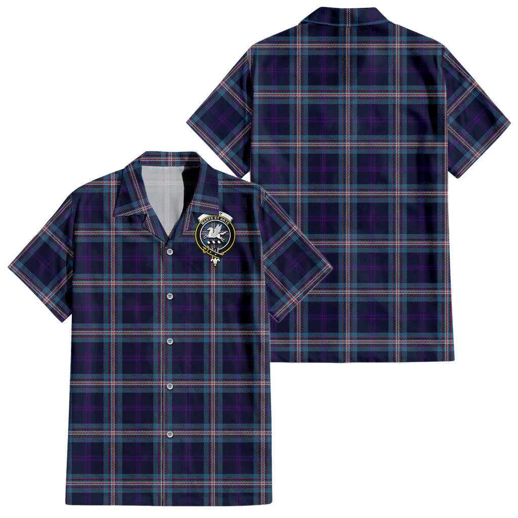 Nevoy Tartan Hawaiian Shirt with Family Crest - Tartan Vibes Clothing