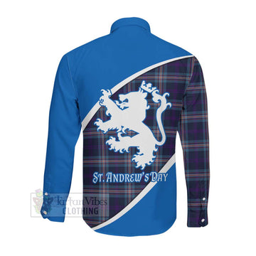 Nevoy Family Crest Tartan Long Sleeve Button Shirt Celebrate Saint Andrew's Day in Style Men's Shirt - Tartan Vibes Clothing