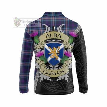 Nevoy Tartan Family Crest Long Sleeve Polo Shirt Lion Rampant Royal Thistle Shield Celtic Inspired - Tartan Vibes Clothing