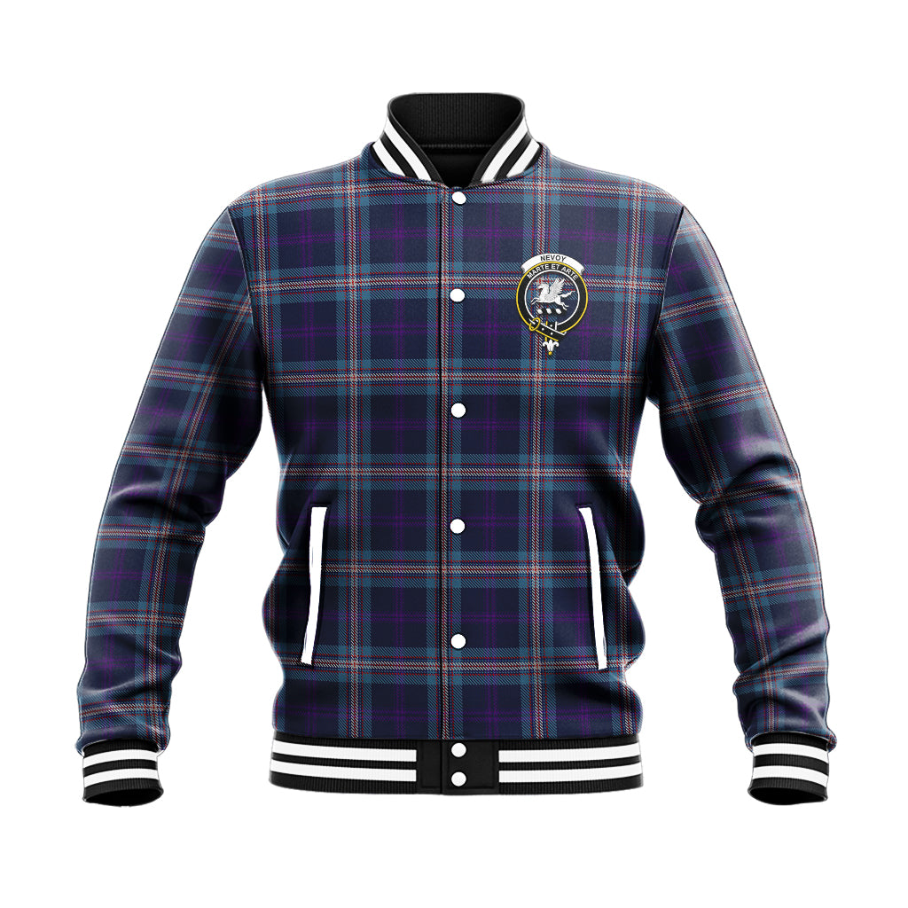 Nevoy Tartan Baseball Jacket with Family Crest - Tartan Vibes Clothing