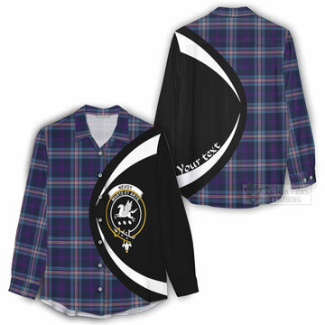 Nevoy Tartan Women's Casual Shirt with Family Crest Circle Style - Tartan Vibes Clothing