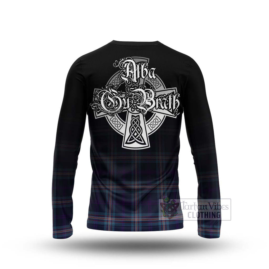 Nevoy Tartan Long Sleeve T-Shirt Featuring Alba Gu Brath Family Crest Celtic Inspired - Tartan Vibes Clothing