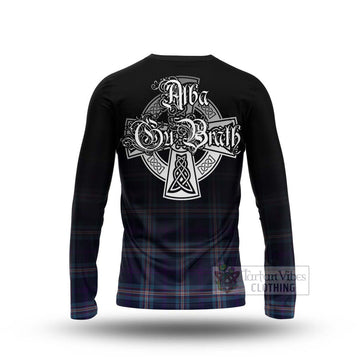 Nevoy Tartan Long Sleeve T-Shirt Featuring Alba Gu Brath Family Crest Celtic Inspired - Tartan Vibes Clothing