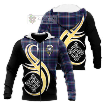 Nevoy Tartan Knitted Hoodie with Family Crest and Celtic Symbol Style Unisex Knitted Zip Hoodie - Tartan Vibes Clothing