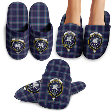 Nevoy Tartan Home Slippers with Family Crest