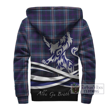 Nevoy Tartan Sherpa Hoodie with Alba Gu Brath Regal Lion Emblem - Tartan Vibes Clothing