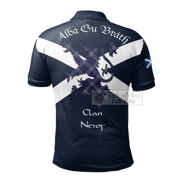 Nevoy Tartan Lion Rampant Polo Shirt Proudly Display Your Heritage with Alba Gu Brath and Clan Name - Tartan Vibes Clothing