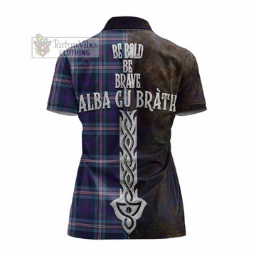 Nevoy Tartan Family Crest Women's Polo Shirt Alba Gu Brath Be Brave Lion Ancient Style - Tartan Vibes Clothing