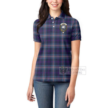 Nevoy Tartan Women's Polo Shirt with Family Crest and Bearded Skull Holding Bottles of Whiskey - Tartan Vibes Clothing