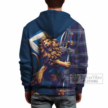 Nevoy Tartan Family Crest Hoodie with Scottish Majestic Lion - Tartan Vibes Clothing