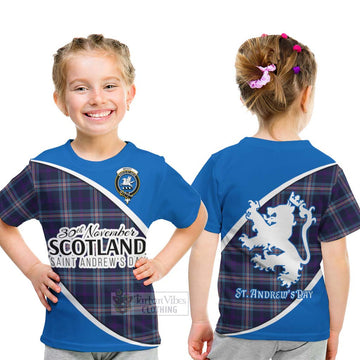 Nevoy Family Crest Tartan Kid T-Shirt Celebrate Saint Andrew's Day in Style - Tartan Vibes Clothing