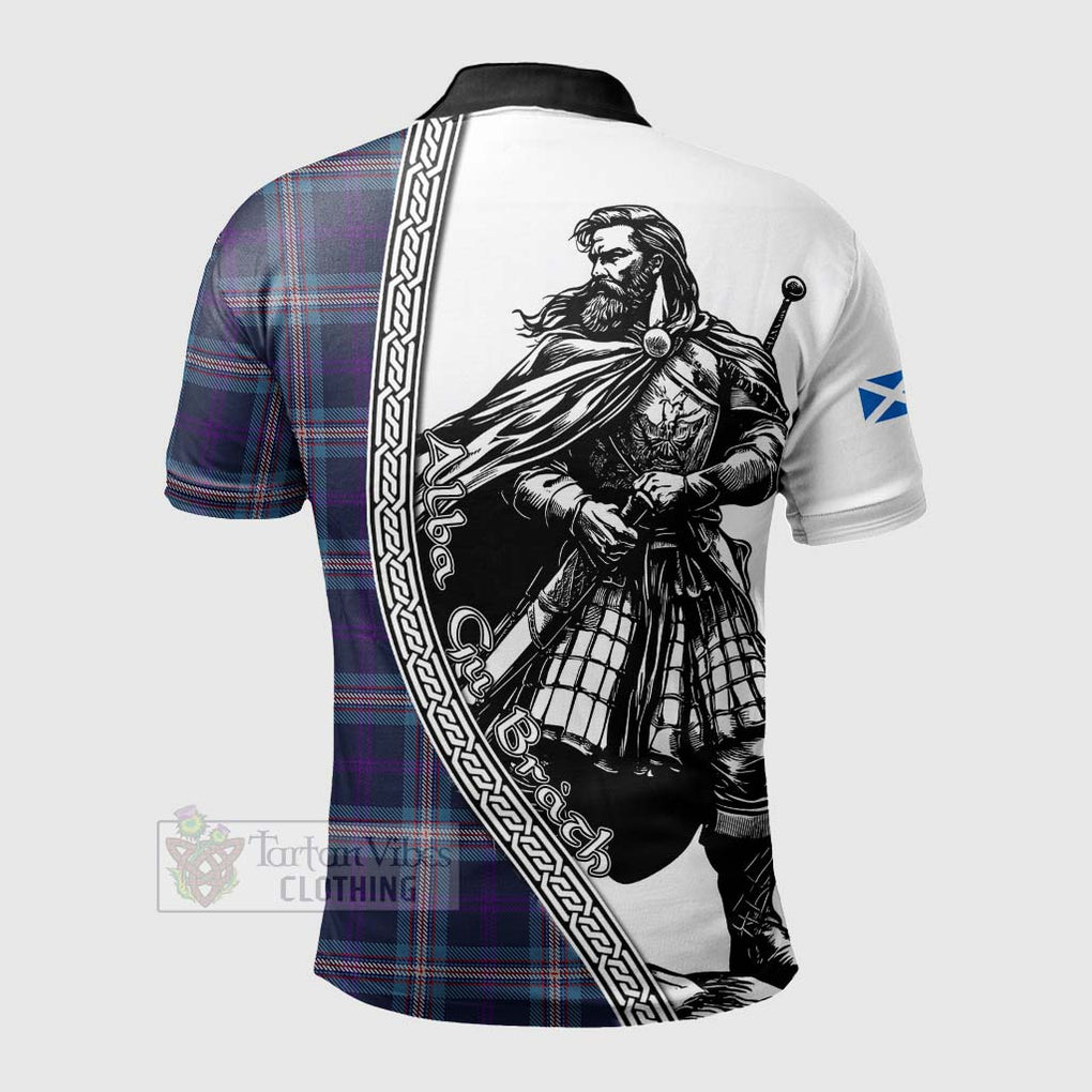 Nevoy Tartan Clan Crest Polo Shirt with Highlander Warrior Celtic Style - Tartan Vibes Clothing