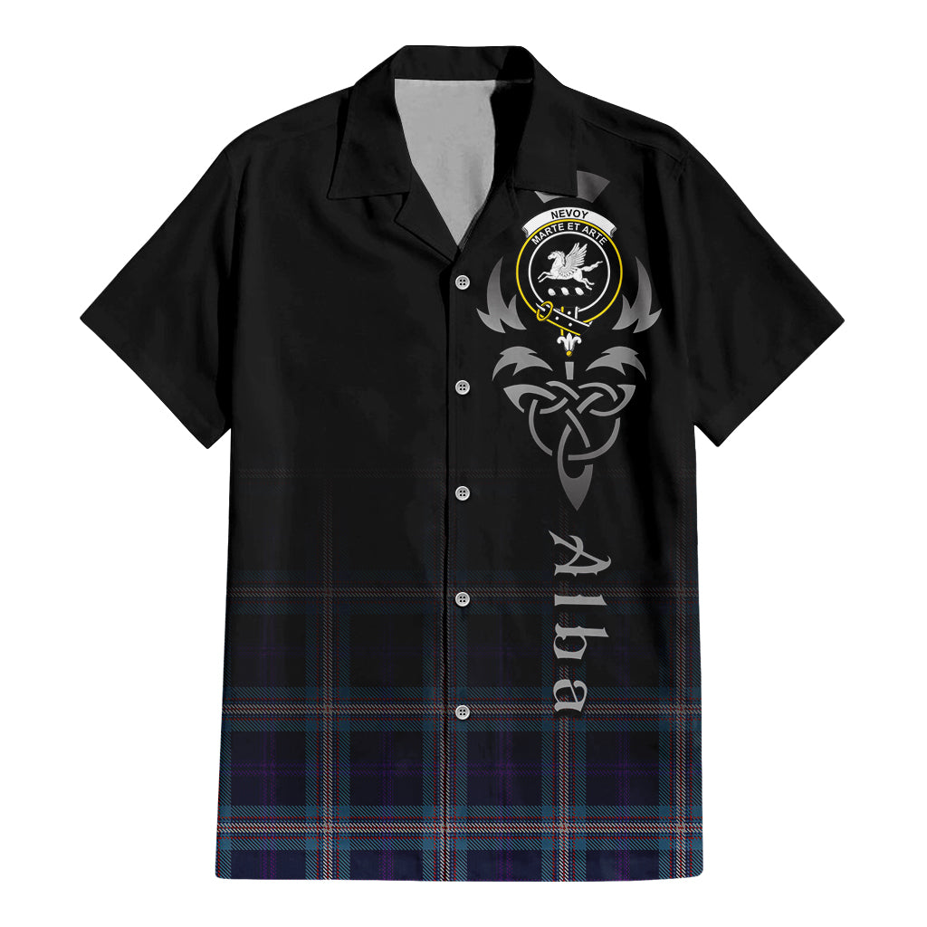 Nevoy Tartan Hawaiian Shirt Shirt Featuring Alba Gu Brath Family Crest Celtic Inspired - Tartan Vibes Clothing