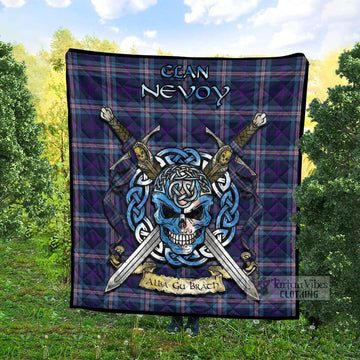 Nevoy Tartan Quilt with Celtic Skull Alba Gu Brath Style - Tartan Vibes Clothing