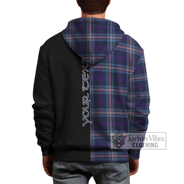Nevoy Tartan Hoodie with Family Crest and Half Of Me Style - Tartan Vibes Clothing