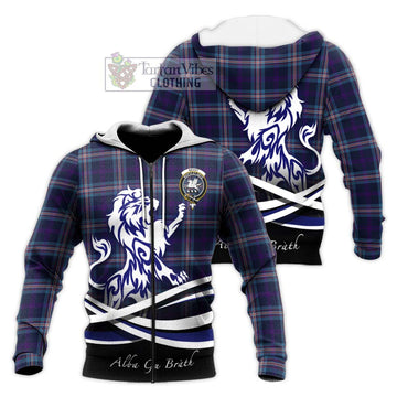 Nevoy Tartan Knitted Hoodie with Alba Gu Brath Regal Lion Emblem Unisex Knitted Zip Hoodie - Tartan Vibes Clothing