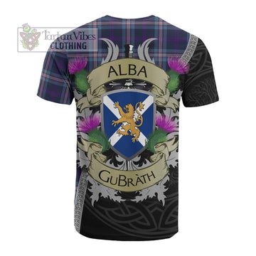 Nevoy Tartan Family Crest Cotton T-shirt Lion Rampant Royal Thistle Shield Celtic Inspired - Tartan Vibes Clothing