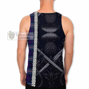 Nevoy Tartan Men's Tank Top with Family Crest Cross Sword Thistle Celtic Vibes - Tartan Vibes Clothing
