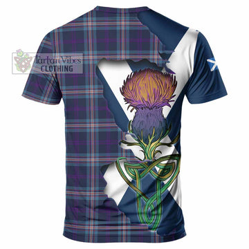 Nevoy Tartan Family Crest T-Shirt Scottish Thistle Celtic Inspired - Tartan Vibes Clothing