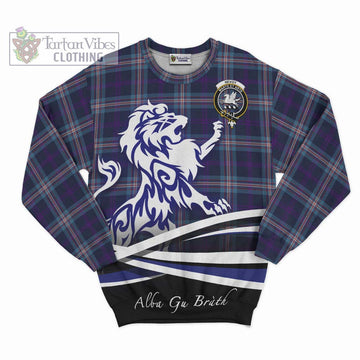 Nevoy Tartan Sweatshirt with Alba Gu Brath Regal Lion Emblem - Tartan Vibes Clothing
