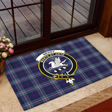 Nevoy Tartan Rubber Doormat with Family Crest - Tartan Vibes Clothing