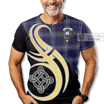 Nevoy Tartan T-Shirt with Family Crest and Celtic Symbol Style - Tartan Vibes Clothing